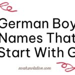 German Boy Names That Start With G