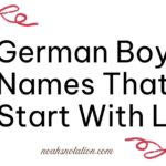 German Boy Names That Start With L