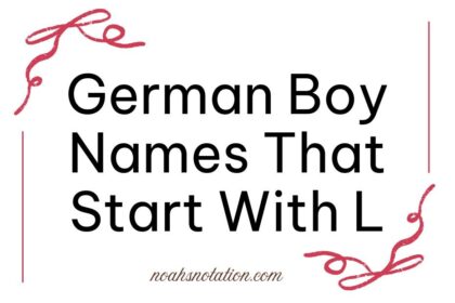 German Boy Names That Start With L