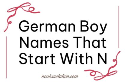 German Boy Names That Start With N