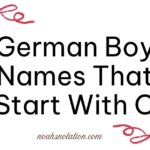 German Boy Names That Start With O