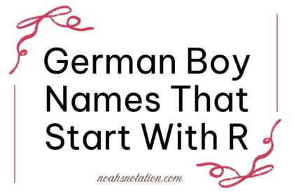 German Boy Names That Start With R
