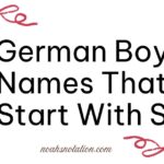 German Boy Names That Start With S