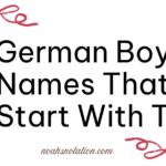 German Boy Names That Start With T