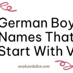 German Boy Names That Start With V