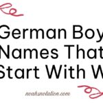 German Boy Names That Start With W