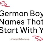 German Boy Names That Start With Y