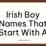 Irish Boy Names That Start With A