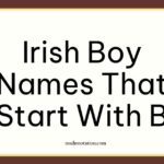 Irish Boy Names That Start With B
