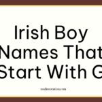 Irish Boy Names That Start With G