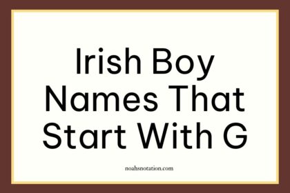 Irish Boy Names That Start With G