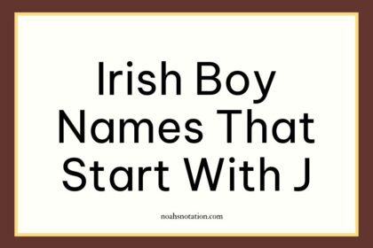 Irish Boy Names That Start With J