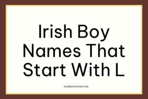 Irish boy names that start with L