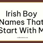 Irish boy names that start with M