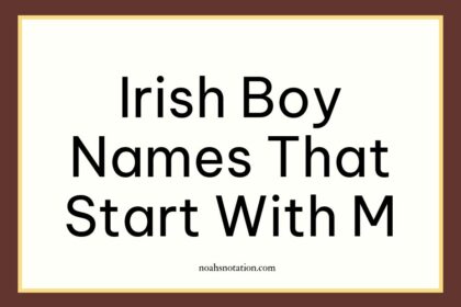 Irish boy names that start with M