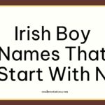 Irish boy names that start with N