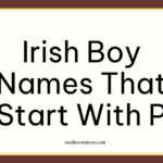 Irish boy names that start with P