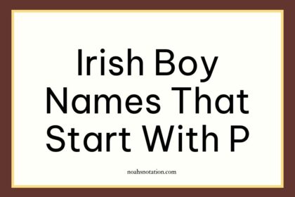 Irish boy names that start with P