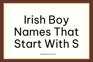 Irish boy names that start with S
