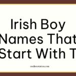 Irish boy names that start with T
