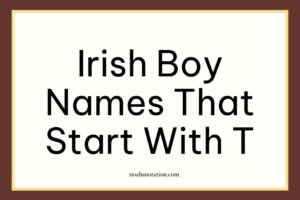 Irish boy names that start with T