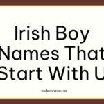 Irish boy names that start with U