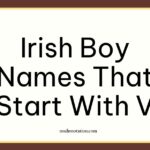 Irish boy names that start with V