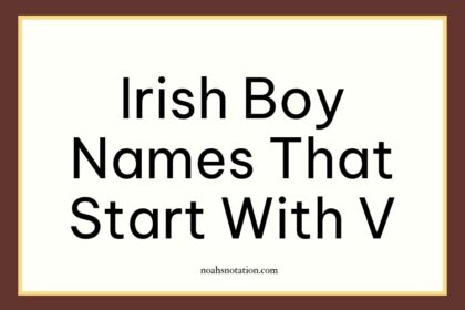 Irish boy names that start with V