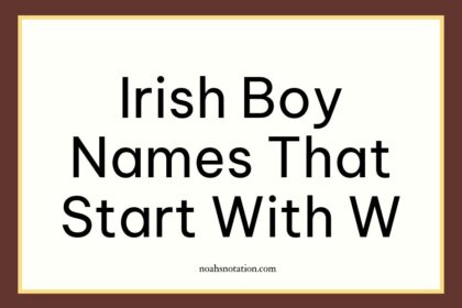 Irish boy names that start with W