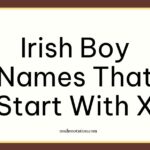 Irish boy names that start with X