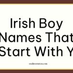 Irish boy names that start with Y