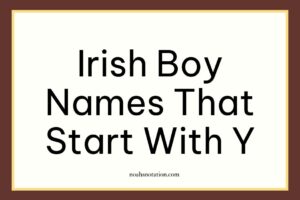 Irish boy names that start with Y