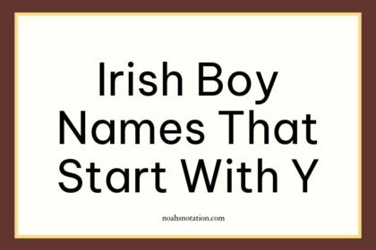 Irish boy names that start with Y