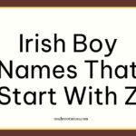 Irish boy names that start with Z