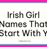 Irish Girl Names That Start With Y