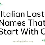 Italian Last Names That Start With C