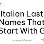 Italian Last Names That Start With G
