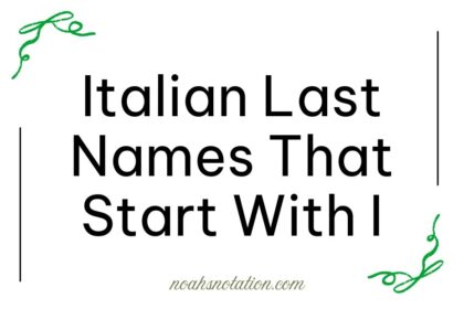 Italian Last Names That Start With I