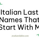 Italian Last Names That Start With M