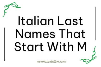 Italian Last Names That Start With M
