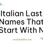 Italian Last Names That Start With N