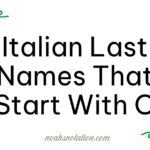 Italian Last Names That Start With O