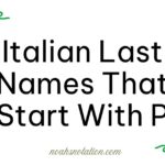 Italian Last Names That Start With P