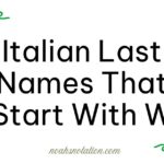 Italian Last Names That Start With W