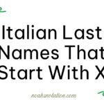 Italian Last Names That Start With X