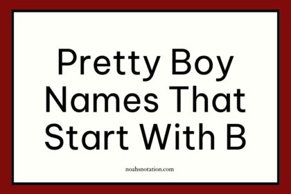 pretty boy names that start with B