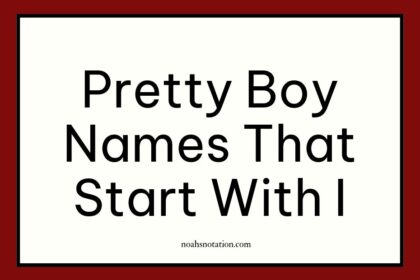 pretty boy names that start with I