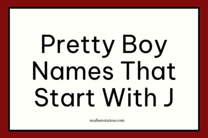 pretty boy names that start with J