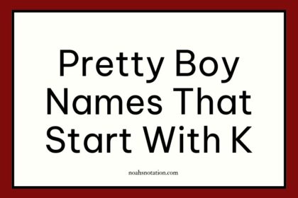 pretty boy names that start with K