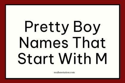 pretty boy names that start with M